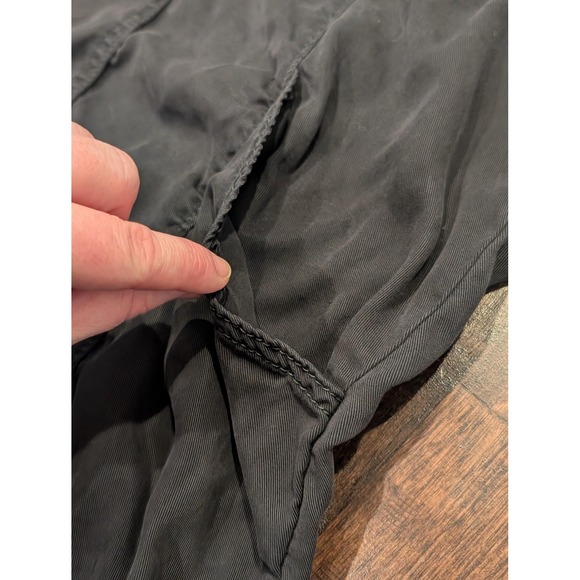 Pilcro Letterpress Anthropology Dress Womens Small Black V Neck Roll Tab Tunic - Picture 3 of 10